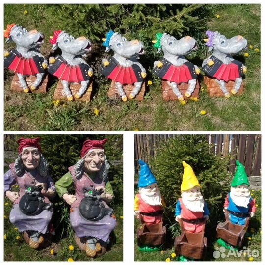 Гипсовые фигуры, копилки, садовые фигуры