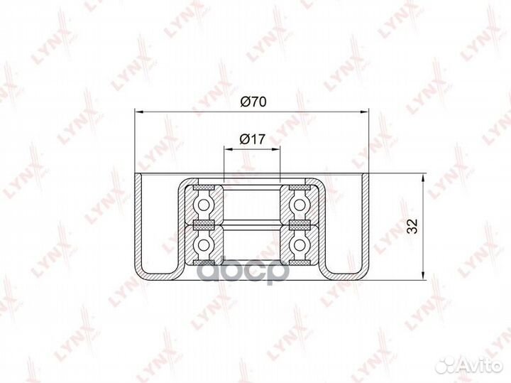 Ролик натяжной приводного ремня PB5029 lynxauto