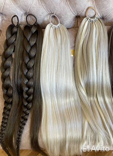 Накладные хвосты/хвосты на резинке/косы /шиньон