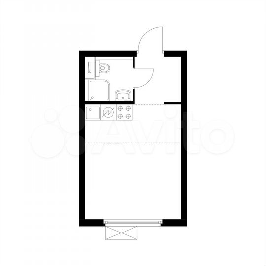 Квартира-студия, 21,8 м², 16/17 эт.