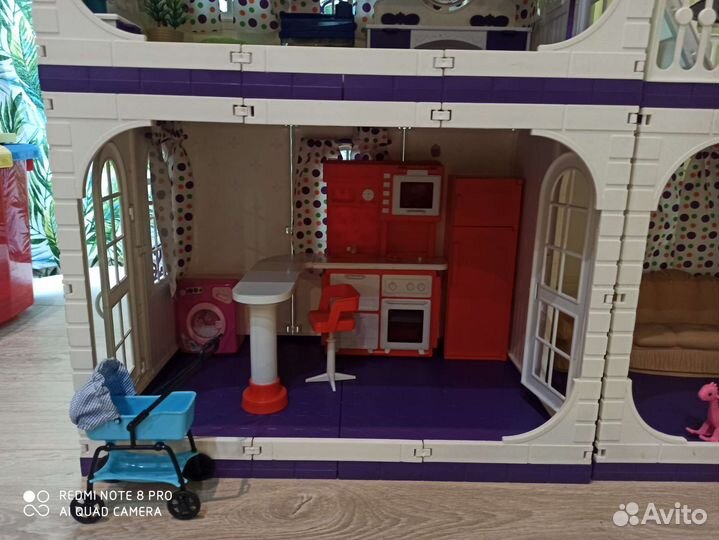 Домик кукольный для куклы Барби с мебелью