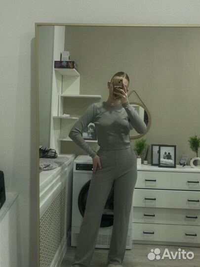 Костюм двойка трикотажный лапша женский