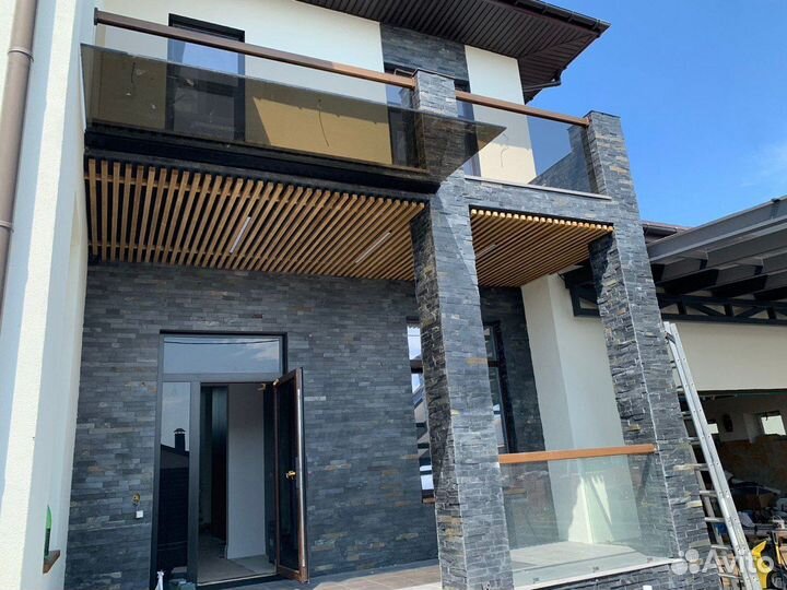 Стеклянные перила для офиса