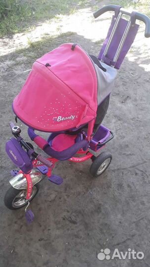 Трехколесный детский велосипед с ручкой бу