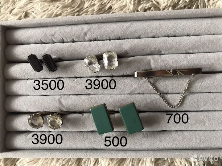 Запонки, зажим для галстука, кольцо