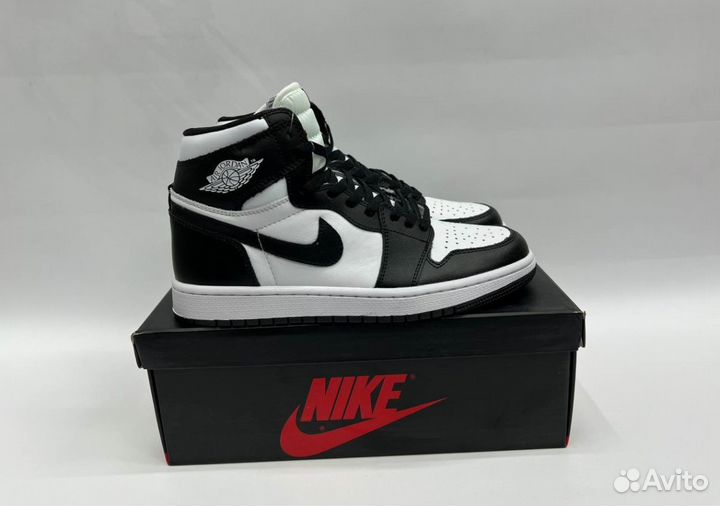 Кроссовки Nike Air Jordan 1 Black & White Люкс