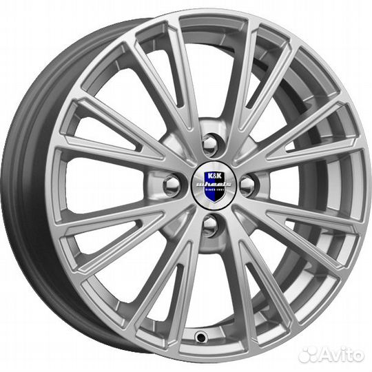 Диски K&K Меандр 6x15 4*100 ET40 DIA60.1 Сильвер Литой