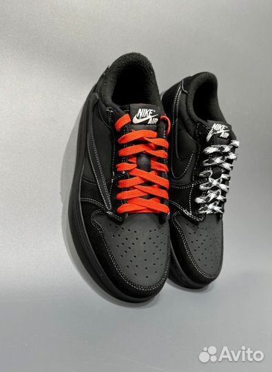 Кроссовки Travis Scott X Air Jordan 1 Low Black Ph