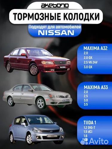 Тормозные колодки Nissan