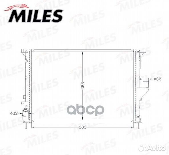Радиатор (паяный) renault duster/logan/sandero