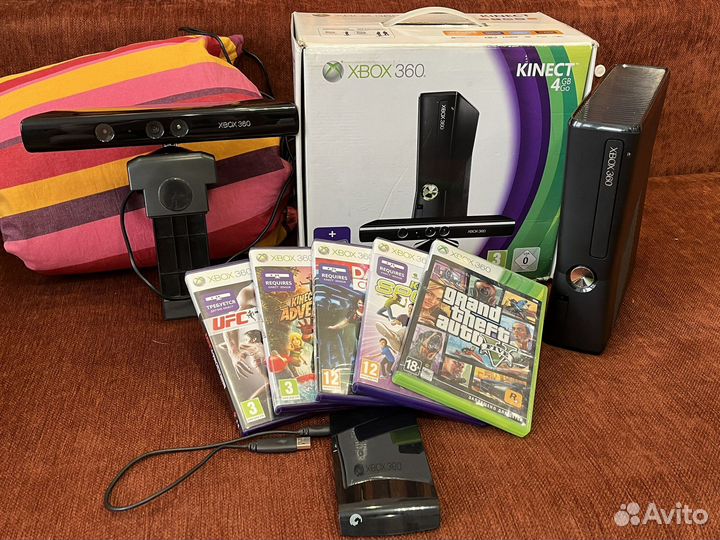 Xbox 360 + Kinect + игры