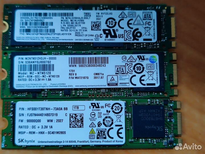 SSD диск Samsung m.2 SATA ngff 256Gb/512Gb/1Tb
