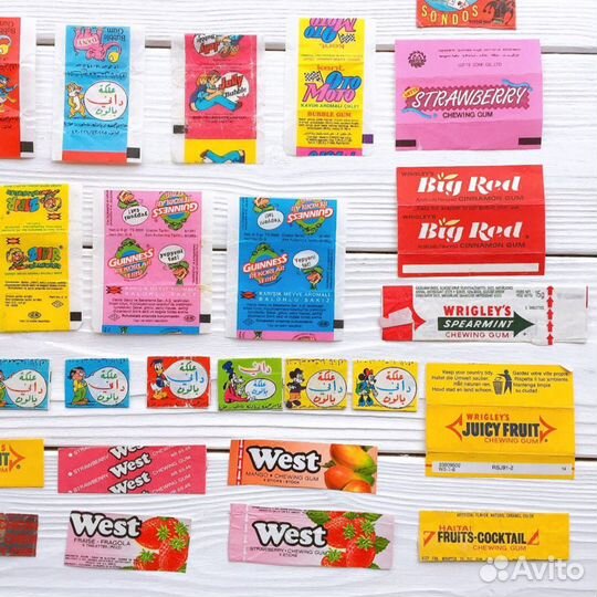 Обертки от жевательной резинки 90-ые