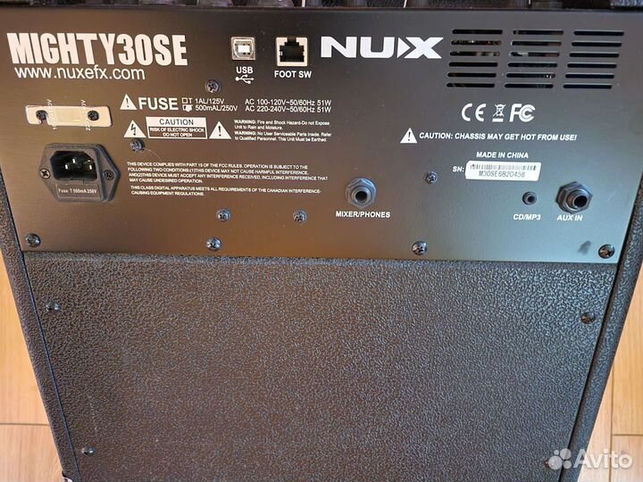 Гитарный комбоусилитель NUX mighty 30SE