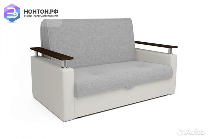 Диван аккордеон Шарк серый / белый