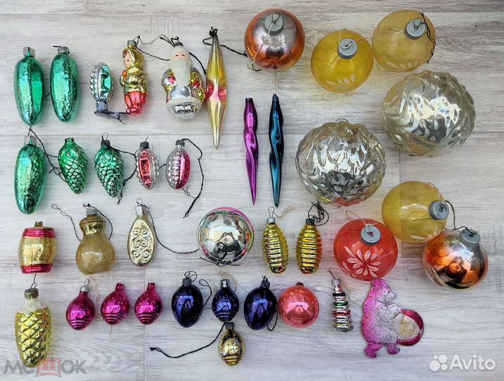 Набор елочных игрушек СССР 37 штук