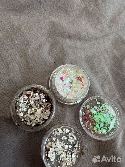 Шиммер, глиттер, блестки на лицо, тело