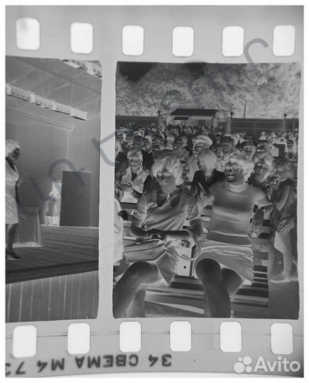 Мода СССР. Фотоплёнка чб 35мм. Негатив 1974г