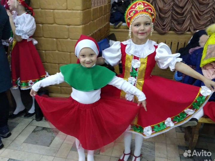 Платье для народного танца с кокошником