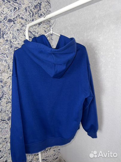 Синяя толстовка с капюшоном zara