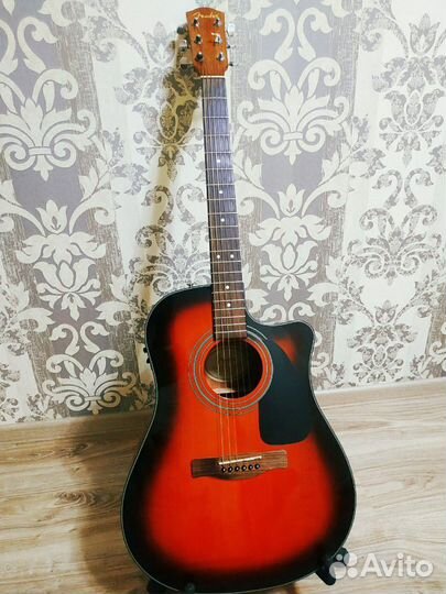 Электроакустическая гитара fender CD-60CE BSB