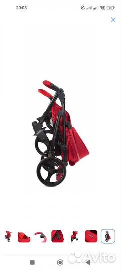 Прогулочная коляска babyton Trio Red