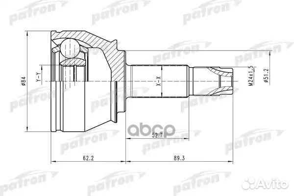 ШРУС наружн к-кт 25x51x24 fiat: Doblo 01, Stra