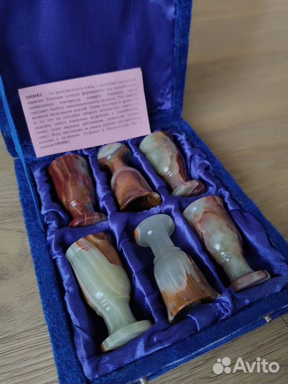 Подарочный набор стопок из оникса