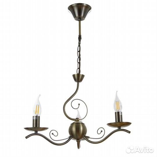 Люстра 'Кохия' 3х40Вт Е14 бронза 50х50х59(30)см