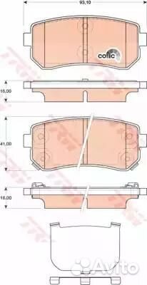 GDB3474 Колодки тормозные дисковые зад