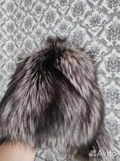 Шапка ушанка из чернобурки