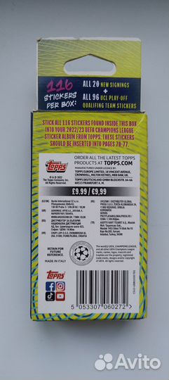 Стикеры Topps Champions League 22/23 update