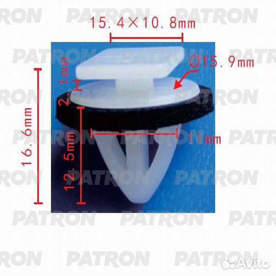 Patron P37-0050 Клипса пластмассовая Hyundai Kia п