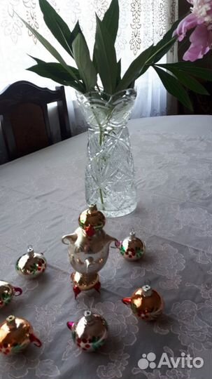 Елочные игрушки сомовар СССР