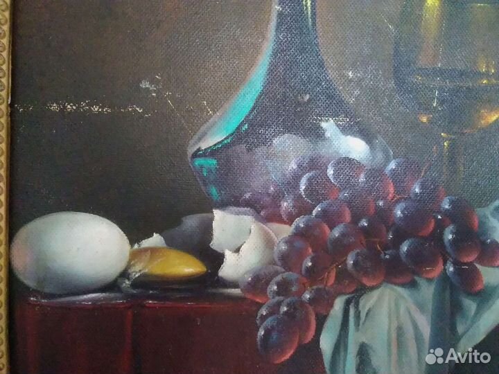 Натюрморт. Живопись масло, н/х. Винтаж