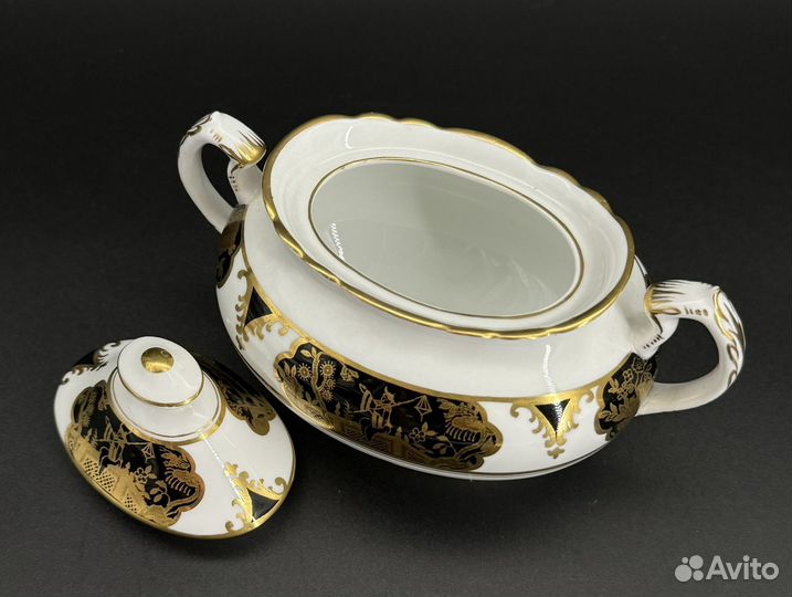 Винтажная сахарница из костяного фарфора, Англия