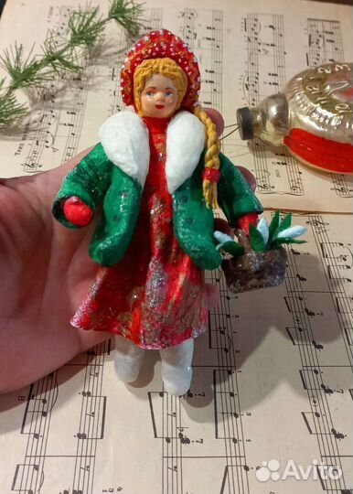 Ватные елочные игрушки