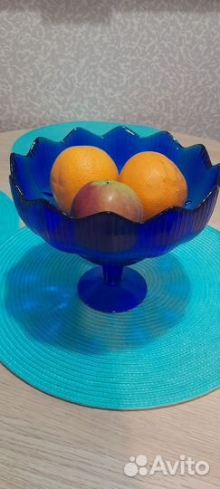 Ваза, фруктовница на ножке хрусталь СССР