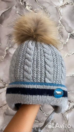 Шапка зимняя для мальчика 48-50