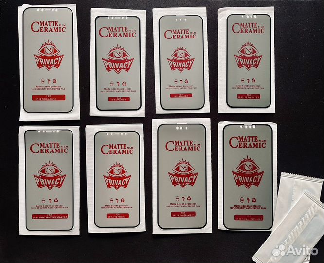 Защитное стекло антишпион для iPhone и android
