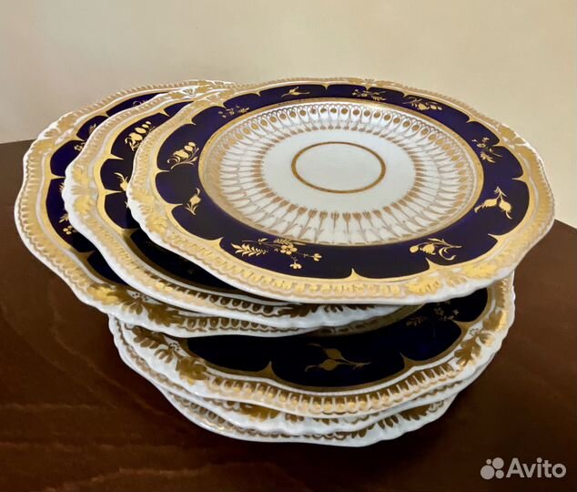 Антикварная тарелка. Кобальт. Англия