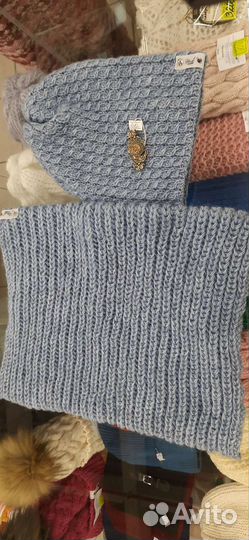 Комплект шапка и снуд женский ручная работа