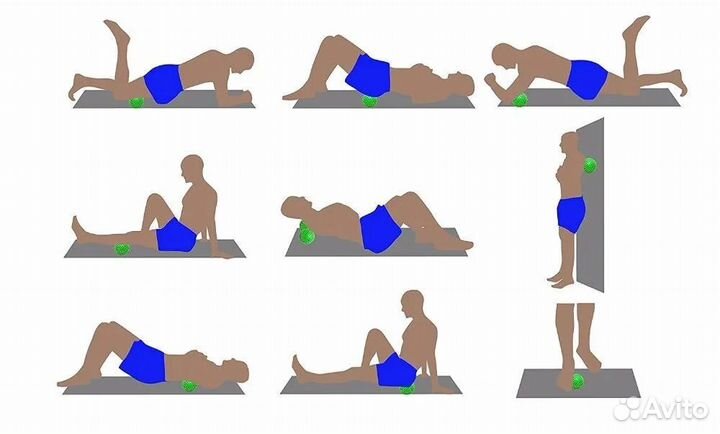 Мячик массажный двойной 12х24см