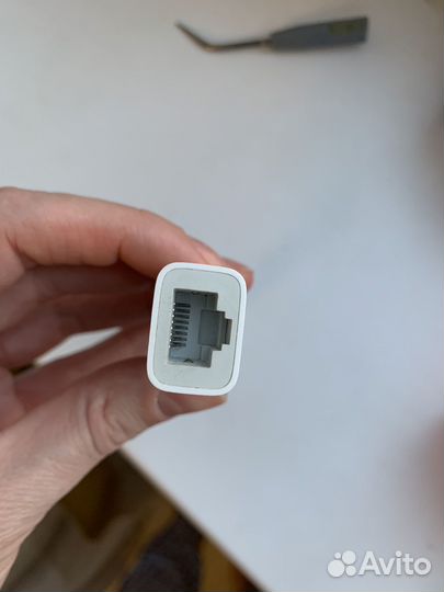 Адаптер Apple Thunderbolt-Ethernet, 0.1 м, белый
