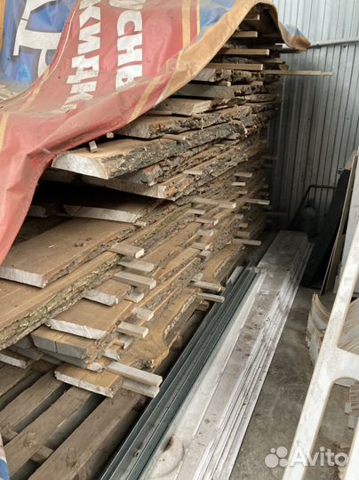 Доска необрезная дуб