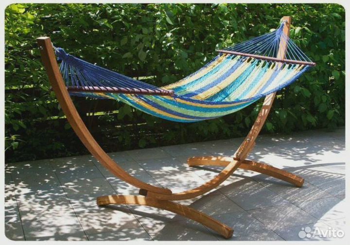 Гамак с деревянным каркасом