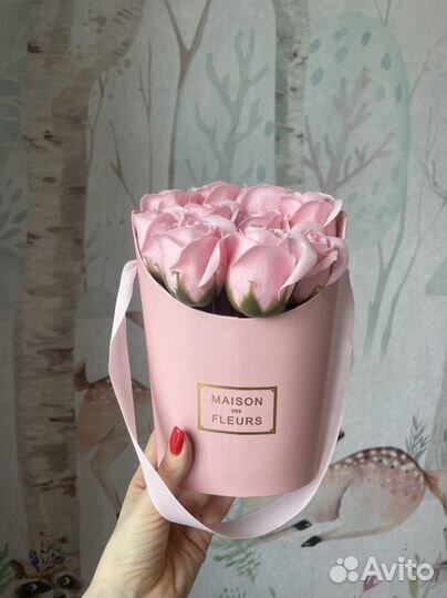 Букет роз из мыла, розы из мыла