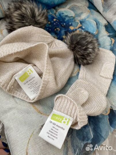 Комплект шапка и варежки crazy 8