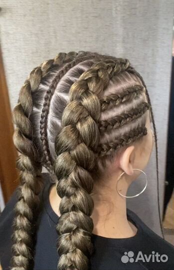 Плетение кос с канекалоном, боксёрские косы