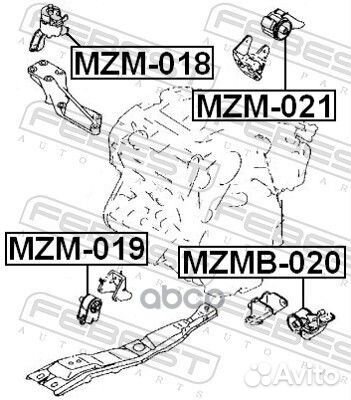 Подушка двигателя зад прав/лев MZM021 Febest